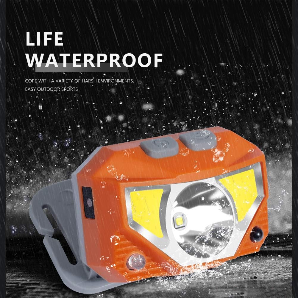 2 Packs Headlamp Flashlight 1000 Lumens USB Rechargeable Headlight, 8 Modes Work Light with Red Light and Motion Sensor, IPX4 Waterproof, Perfect for Camping, Running, Hiking, Fishing & More (Orange) - - 