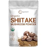 Micro Ingredients Organic Shiitake Mushroom Powder, 8 oz | Culinary Superfood | Supports Gut & Immune Health | Great for Cook