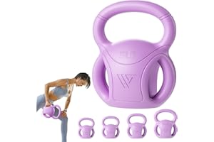 RUNWE 3 Handle Kettlebells Weight - Weight for Women Options 5, 10, 15 and 20 LB for Russian Twists AB Exercise, Weightlifting and Core Fitness Exercise Home Gym [Single in Sold]