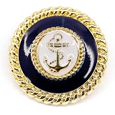 Craftisum 20 pcs Vintage Enamel Anchor Metal Sewing Coat Buttons -25mm -1"
