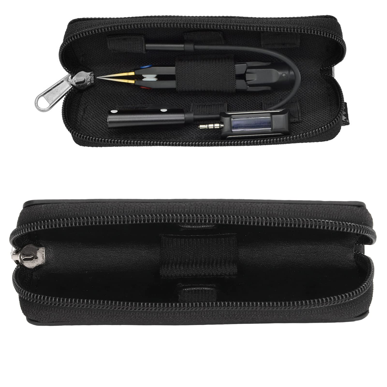 Compact Organizer Bag, PU Portable Tool Storage Bag Handbag Zipper Waterproof Toolkit for TS80P TS100 DT71