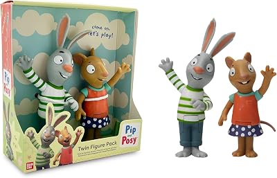 BANDAI Pip and Posy Twin Figure Pack 2 x 10cm Figures Pip Posy Fun Gift