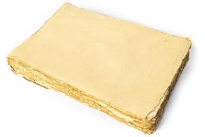 NomadCraftsCo. Blank Vintage Handmade Deckled Edge Paper | 75 Sheets of Recycled Cotton Papers, Perfect Sheet for Any Medium, Blank Watercolor Paper Cards, 150 GSM Thick & Acid-free Antique Paper