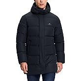 Pioneer Camp Men's Long Winter Coat Parka Hooded Down Jacket Full Zip Up Windproof Jacket Warm Thicken Puffer Jacket