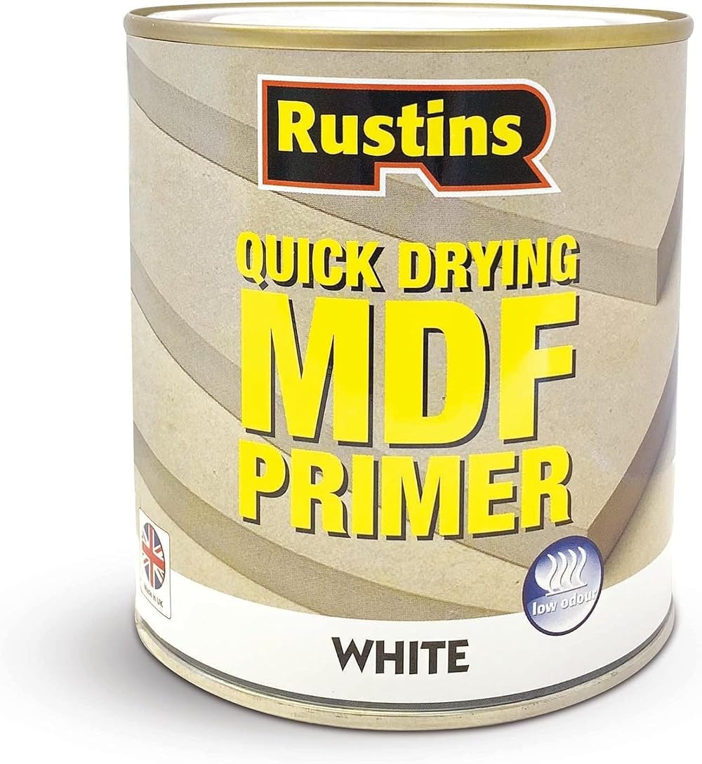 Rustins Quick Drying MDF White Primer 250ml Interior Wood Seal
