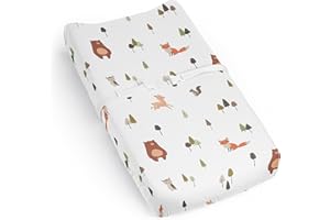 Sweet Jojo Designs Woodland Animals Boy Girl Gender Neutral Unisex Baby Changing Pad Cover Sheet Infant Newborn Diaper Table Change Mat Cover Sage Green Beige Watercolor Forest Animal Brown Bear Fox