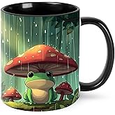 Qceqkul Frog Coffee Mug 11 OZ Ceramic Tea Cup Women Men Gifts Office Home Microwaveable & Dishwasher Safe Christmas Birthday