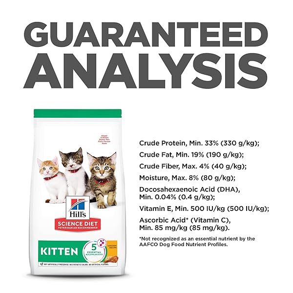 HILL’S SCIENCE DIET KITTEN, KITTEN PREMIUM NUTRITION, DRY CAT FOOD, CHICKEN RECIPE, 7 LB BAG