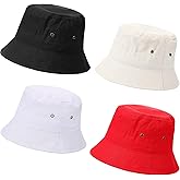 4 Pieces Bucket Hat Sun Packable Travel Beach Fishing Hat for Men Women