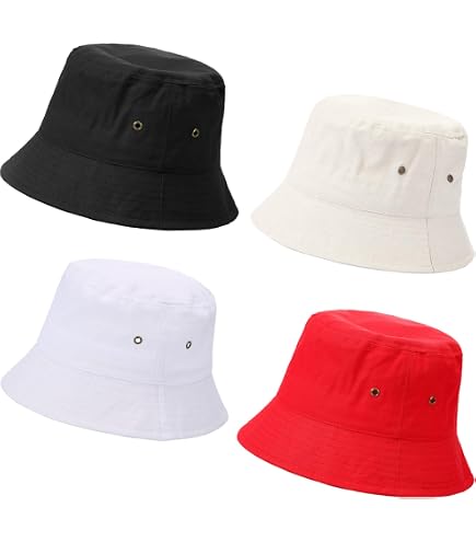 5575 16-Piece Solid Color Bucket Hats & - Packable Summer Travel Beach Sun 16 Pcs Solid Color Summer Bucket Hats for Women Unisex  main image 3