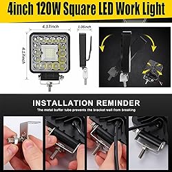 4 Inch LED Light Pods Bar with Wiring Harness, Cube