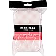 Manicare Luxury Massage Bath Sponge, Wash Exfoliate and Massage, Shower Body Scrubber, Pink Double Sided Cleaning Sponge, Durable and Long Lasting, Lather and Use with Shower Gel Or Body Wash