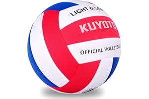 KUYOTQ Soft Indoor Volleyball for Indoor Practice Super Soft and Light Safe Sport Gear Fabric Volleyball for Kids Youth Adult Beginners, Perfect for House Yard Training Games