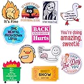 YJ PREMIUMS 12-Piece Fridge Magnets - Funny Memes, Cute Animals, and Words for Home/Office Decoration