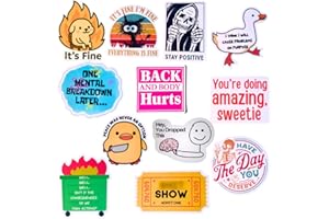 YJ Premiums Fridge Magnets Funny Memes Cute Animals Words Decoration for Home Office 12 Pack