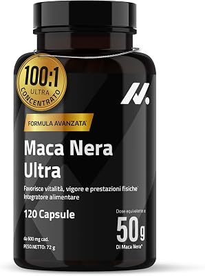 Maca Nera Extra Forte Ultra 50.000 mg Equiv. (100:1), Zinco - 120 Capsule