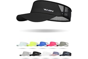 YANIKY Sports Sun Visor Hats for Women Men Lightweight Breathable Cooling Stretchy Visors Foldable UPF 50+ for Running Tennis Golf