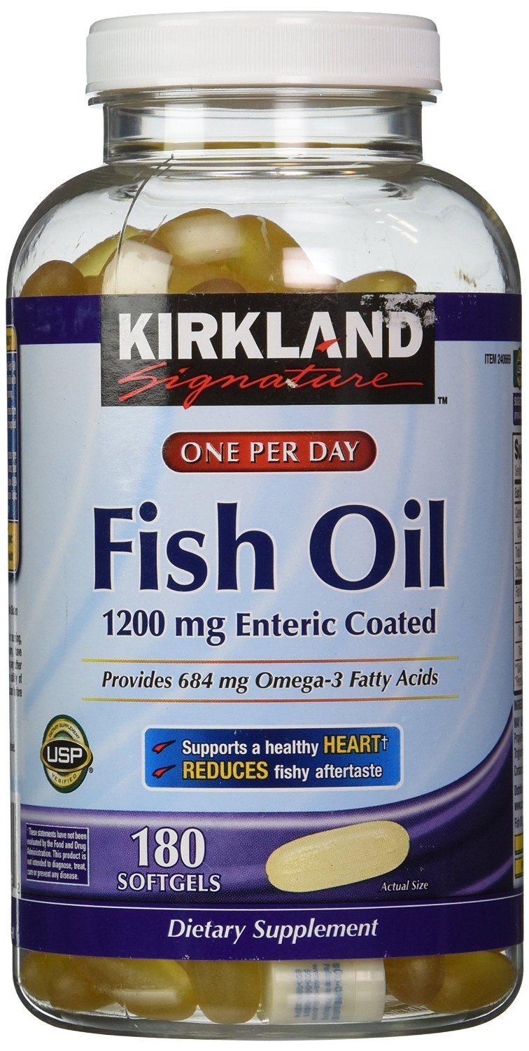 Kirkland Signature Enteric Coated Fish Oil Omega 3 1200 MG