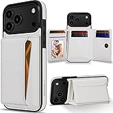 LOHASIC for iPhone 17 Pro Max Case Wallet, 7 Slots & RFID Blocking, Leather Cover for iPhone 17 Pro Max Wallet Case with Card Holder for Men Women, White