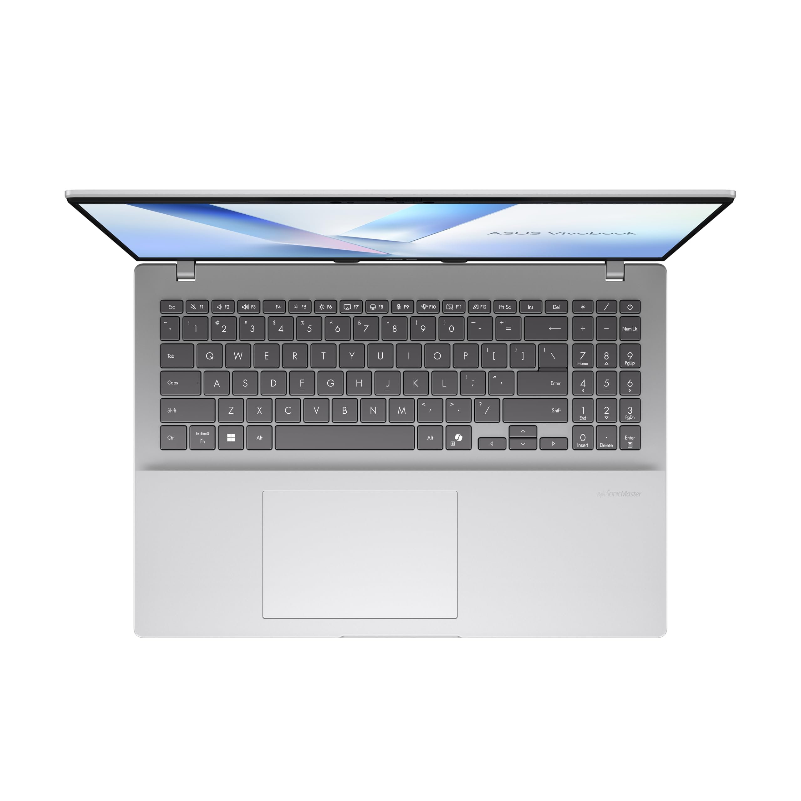 ASUS Vivobook 16 X1607QA Laptop, Snapdragon X X1-26-100, 16 Zoll WUXGA IPS Display, 16GB RAM, 512GB SSD, QC Adreno GPU, Win11 Home, Cool Silver 4