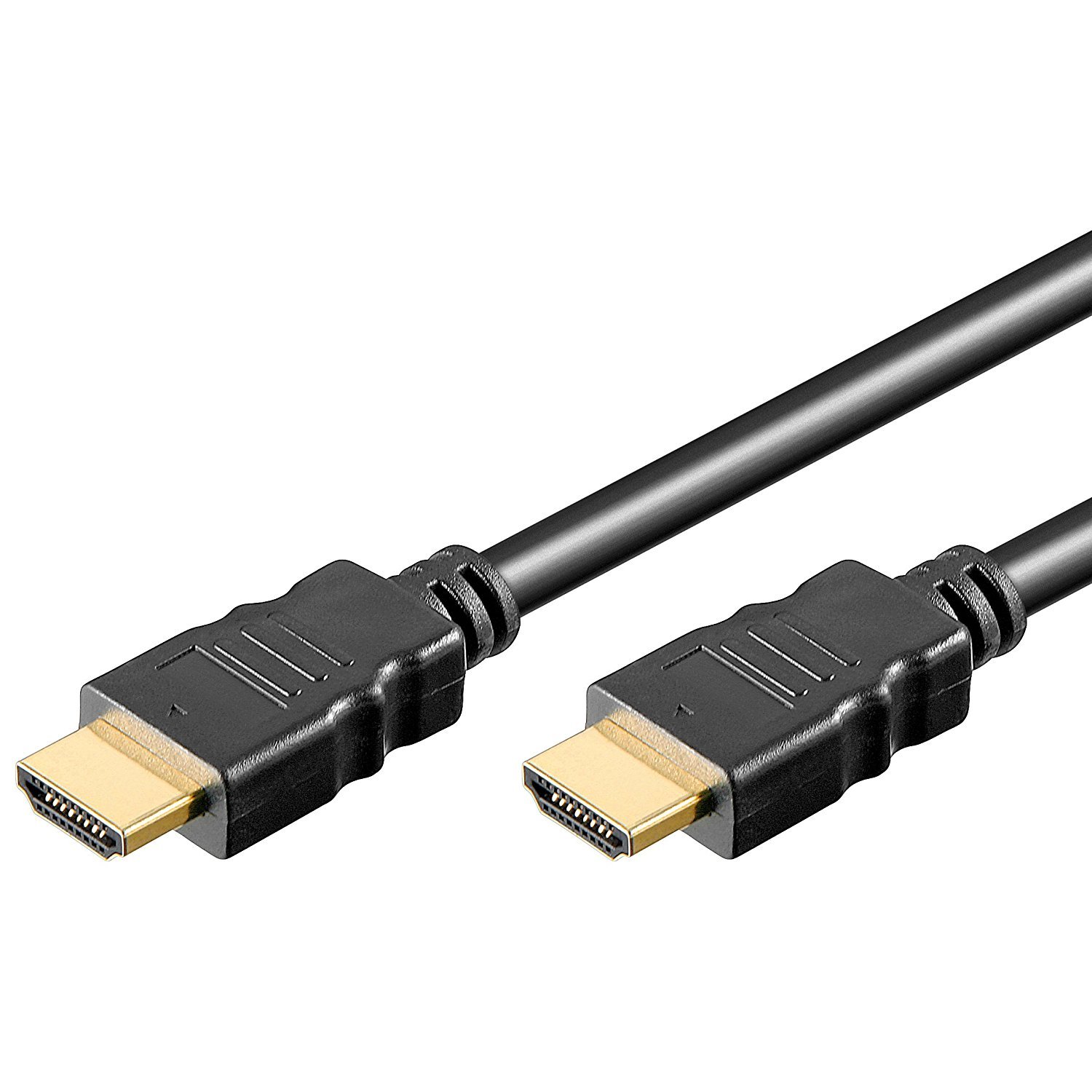 Goobay 51824 Standard HDMI Cable, Gold-plated, Black, 5.5 mm Diameter, 10 m Cable Length