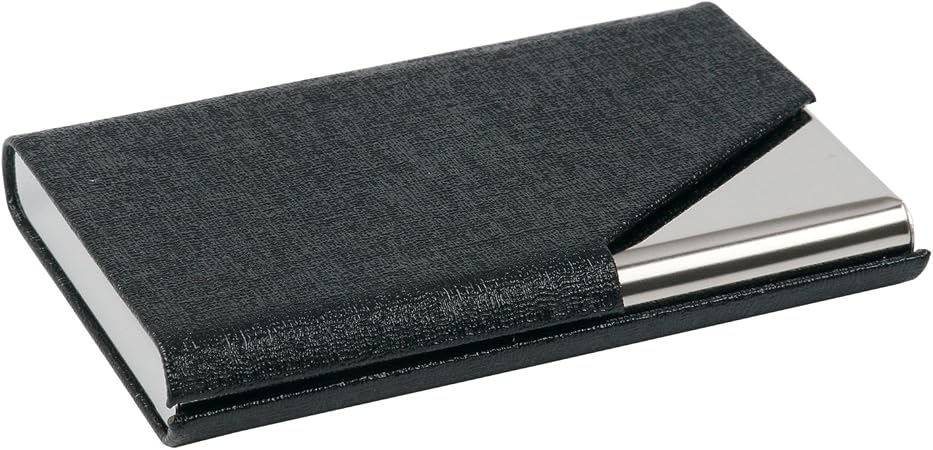 Padike Porte-Cartes De Visite Professionnel En Cuir Synthétique Noir Avec Fermeture Magnétique