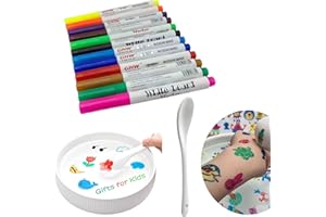 CCLIUGE 11 Colors Magical Water Painting Pen, Magic Floating Ink Pens Set for Kids, Erasable Whiteboard Marker with Spoon, Colored Doodle Drawing Pen, Amazing Kids' Gifts for Boys and Girls