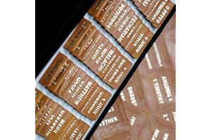 UPAFEXXI-Leather Bible Tabs, Bible Tabs for Women and Men(Gold Foil Lettering) Large Print Stickers, Easy to Read and Apply, 80 Chapters Labels for Easy Navigation (Deciduous Brown)