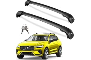 KINGGERI 220lbs Lockable Roof Rack Cross Bars Compatible with Volvo XC60 XC-60 2018-2026, Heavy Duty Anti-Theft Aluminum Roof Rails Crossbars Rooftop Accessories Luggage Racks Carrier