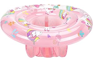 Zooawa Baby Swimming Floats with Adjustable Seat,PVC Double-Layer Inflatable Baby Infant Pool Floats for Toddlers