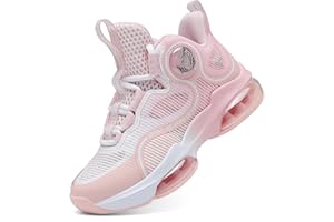 VITUOFLY Kids Basketball Shoes Boys Air Cushion Sneakers Girls Mid Top School Hoops Shoes Non-Slip Outdoor Sports Running Gym Comfortable Durable Little Kid/Big Kid