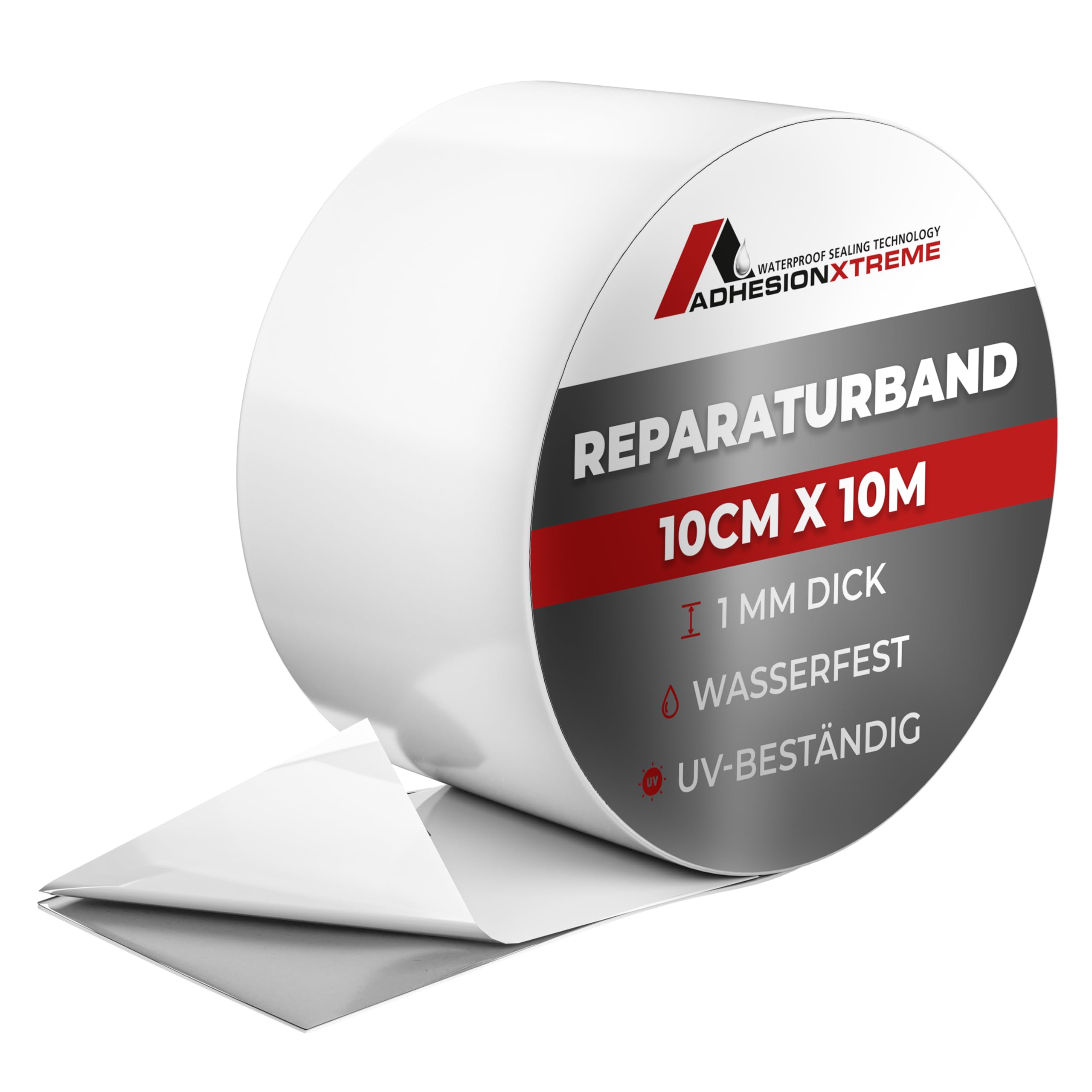 AdhesionXtreme RB-10010W RoofBond 10m x 100mm White Repair Sealing Seaming Tape for caravans, Windows, facades, Joints, Roofing, PVC, EPDM Waterproof self-Adhesive Weatherproof, L10mxB10cmxH1mm