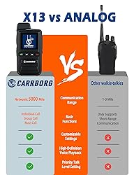 CARRBORG X13 Nationwide 4G Walkie Talkies Long
