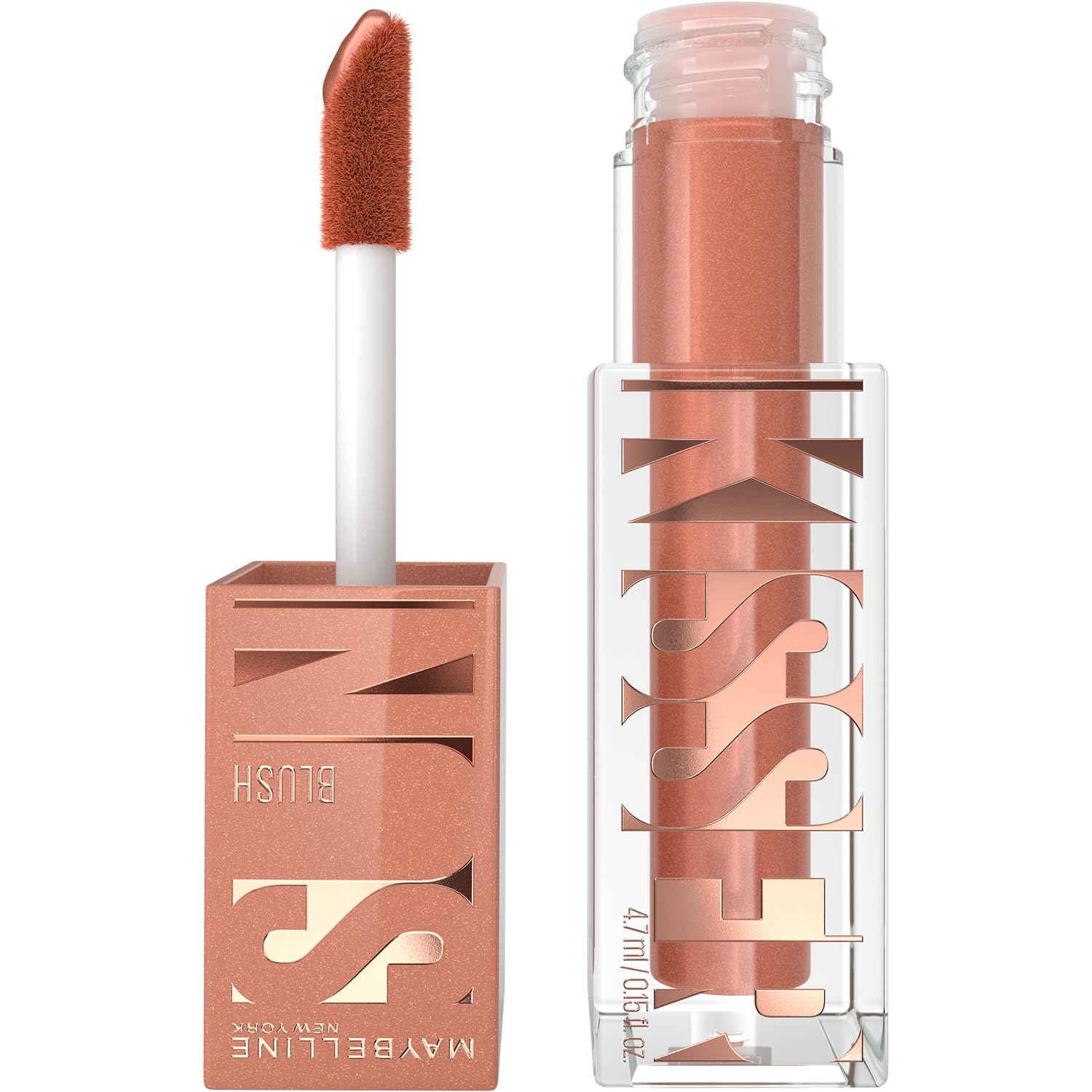 Maybelline New-York - Multi-Purpose Illuminating Liquid Blush - Blush, Highlighter and Bronzer - Healthy Glow - Tanned Complexion - Glowy Makeup - SUNKISSER - Shade: Shades On - 4.7 ml