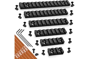 REERON Single Side Picatinny Rail Set 3 5 7 9 11 13 Slots with 13 T-Nuts & Screws, 3 Allen Wrench