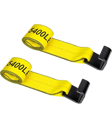 10 Pack 4x5 Ft Roll Off Container Winch Straps - 5000 Lbs Capacity - Tie 4 Safe