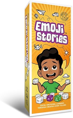 Amazon 子供の絵文字ストーリー 社会的な感情ゲーム 教室でのアクティビティ クリエイティブストーリーテリングを通して社会的な感情学習に最適なキューブゲーム 放課後のアクティビティ クリエイティブストーリーテリング 学用品 文房具 オフィス用品
