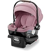 Graco Gomax Infant Car Seat, Orchid Haze, Lightweight, Reclining Rear Facing Car Seat Installs with or Without a Base