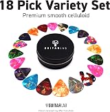 Guitar Lab Guitar Picks Gift Tin 18pc Celluloid Plectrums Heavy Med Light view 2