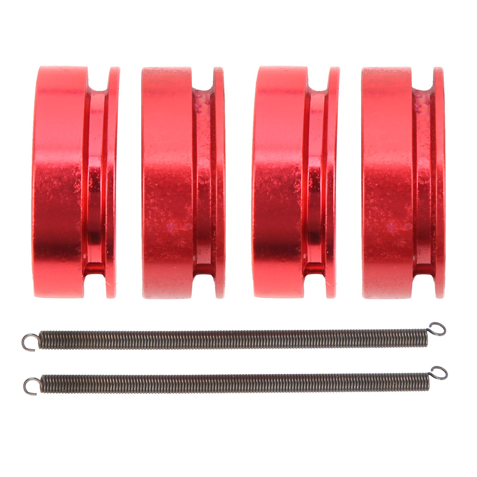 Drfeify 2-set of aluminum alloy rc clutch clutch shoes with spring adjustment for remote controlled nitro HSP 1/10 car (Red)