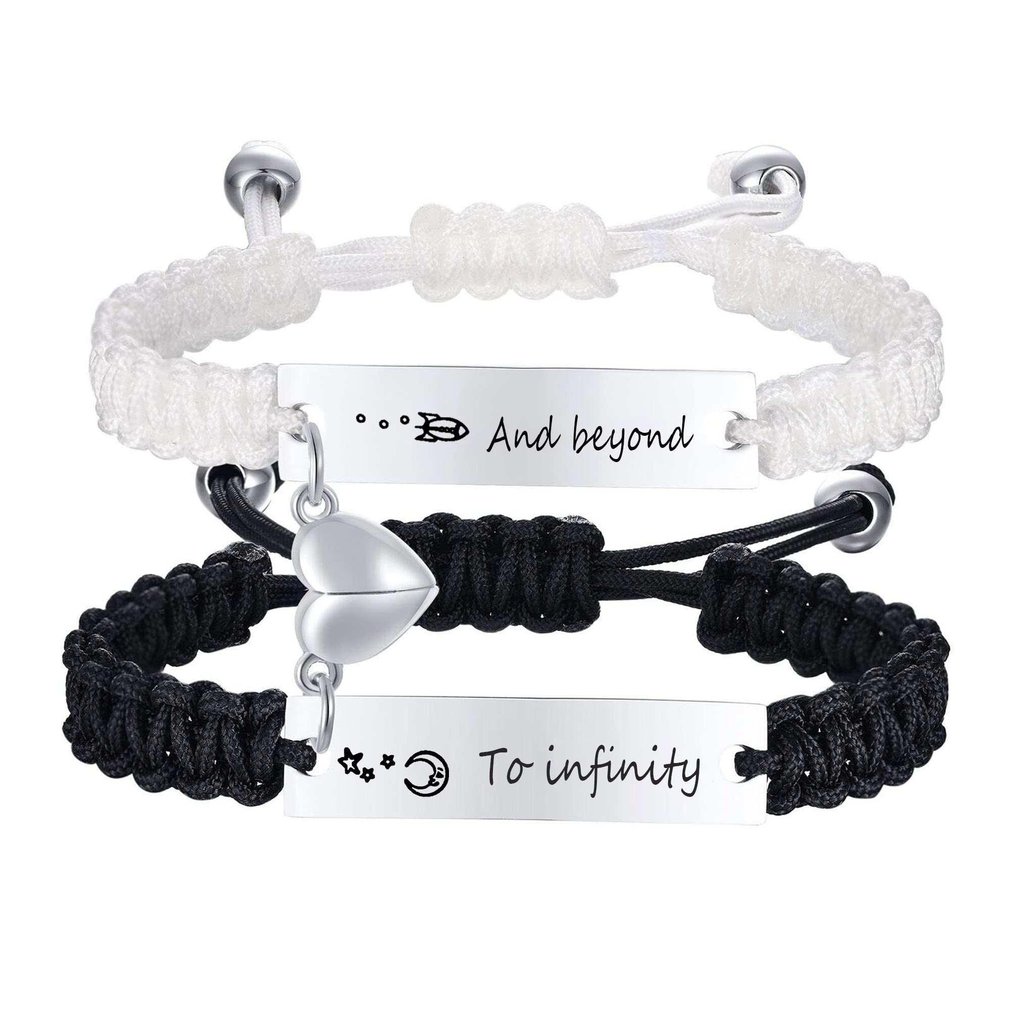 Matching Bracelets for Him and Her - Long Distance