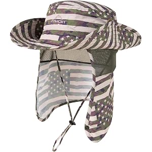 Comhats Sun Hat with Neck Flap for Men, UPF 50+ Wide Brim Cooling Oversized | water resistant, UV protection, neck cover, lig
