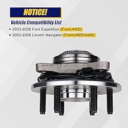 KUSATEC 515043 2PCS Front Wheel Bearing and Hub