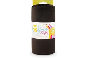 KULLALOO Short Pile Plush Fabric for Sewing/Minky for plushies & Many More ✦ 39.5x29.5 inch ✦ Pile Length 1/16 inch (1.5 mm) ✦ Chocolate