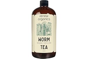 RENEW ORGANICS Organic Worm Casting Tea – Liquid Fertilizer – Bokashi Booster – Enhance Soil Fertility & Plant Growth – Worm Castings & Concentrated Vermicompost for Bountiful Harvests & Blooms (32oz)