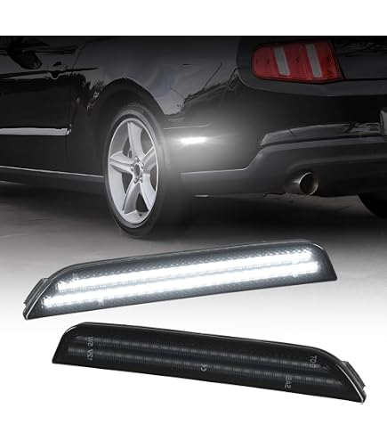 2X Luces De Señalización Laterales Traseras Rojas Para Mustang