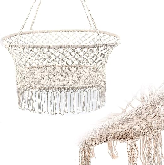 macrame hanging crib