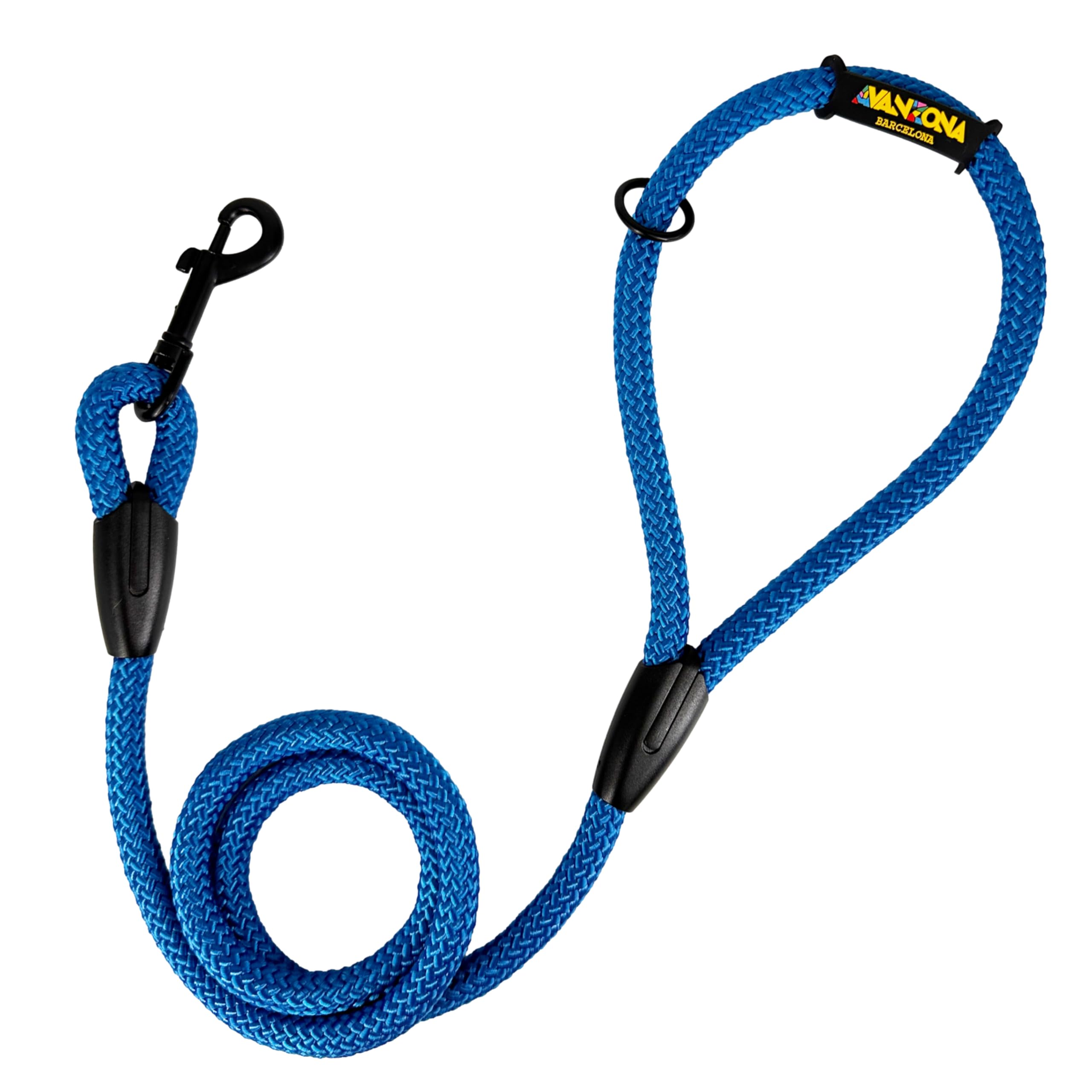 Classic Training Dog Lead, Nylon Cord Rope, Made in Spain, for Small Medium Large Dogs. 120CM. Blue — image 1