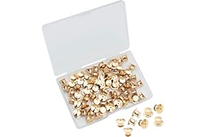 SUBANG 70 Pieces Metal Pin Backs Locking Pin Keepers Locking Clasp with Storage Case