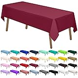 PEVA Burgundy Plastic 2 Pack Tablecloths - 54 x 108